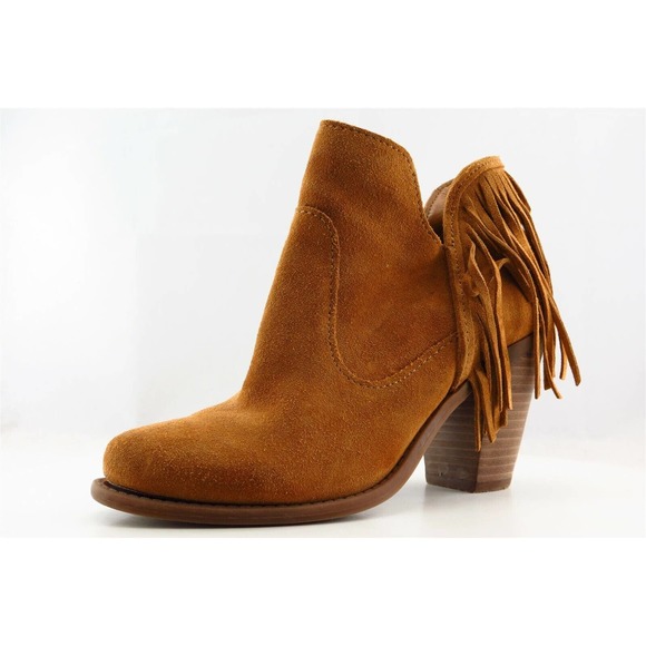 Jessica‎ Simpson Brown Leather Mid Calf Girls Shoes Size 6.5 - Picture 1 of 7